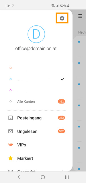 E-Mail Einstellungen