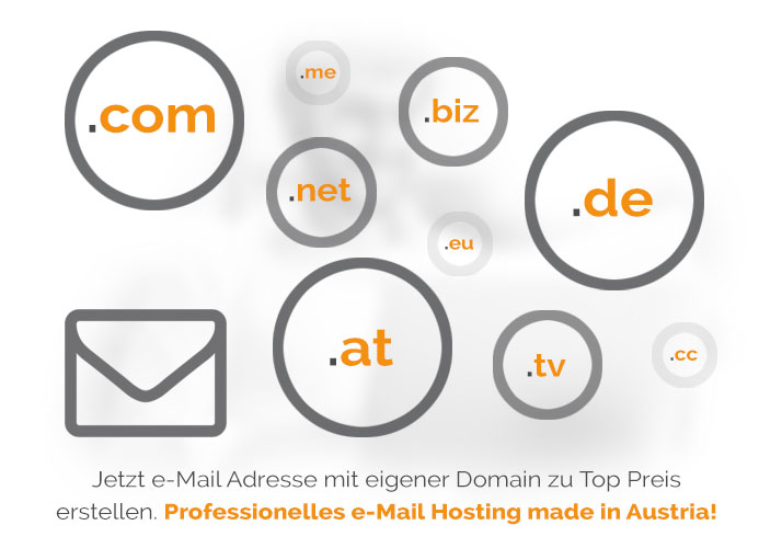e-Mail Adresse mit eigener Domain jetzt günstig bei Domainion Österreich erstellen