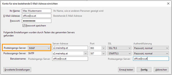 Erweiterte Einstellungen