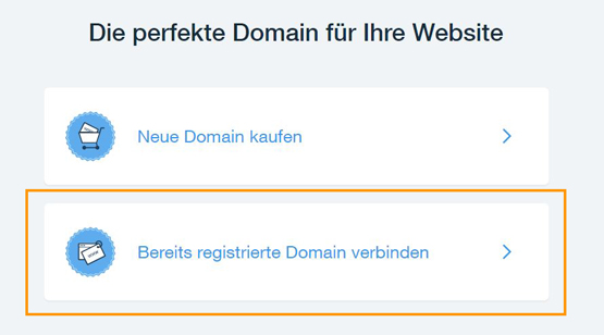 Eigene Domain mit WIX verbinden